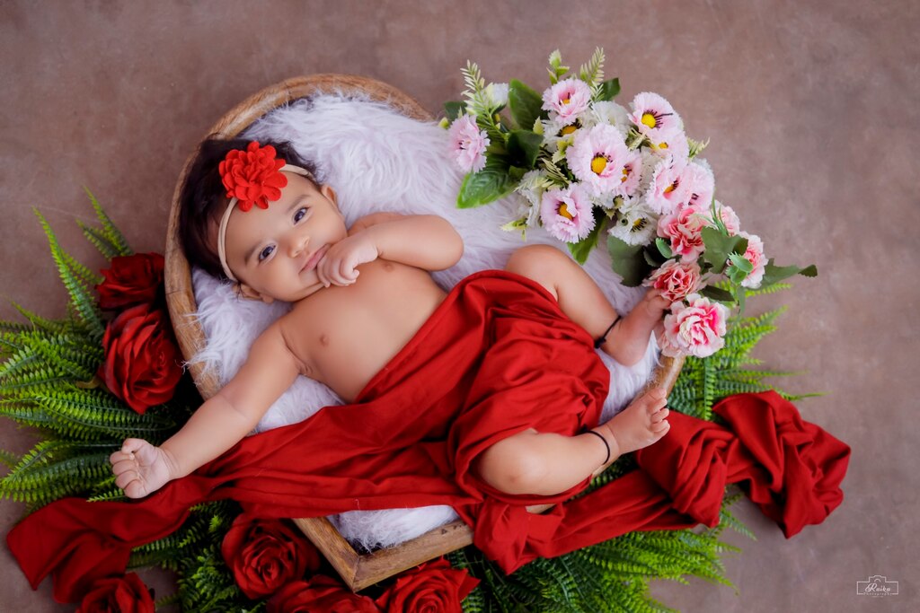 Newborn Heart With Red Wrapping Setup 120